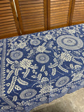 Indigo Floral Pottery Barn Square Table Cloth