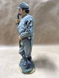 Civil War Soldier Smoking Pipe