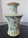 Pale Blue Chinese Butterfly Floral Vase