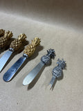 Pineapple Cheese Spreaders And Fork - 6 Pieces
