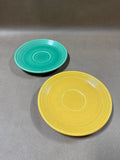Yellow And Seafoam Green Fiestaware Saucer Plates