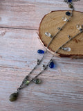 Ann Taylor Loft Wire Wrapped Teardrop Stone Charm Necklace