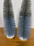 Ombré Pair Of Bottlebrush Christmas Trees (C)