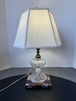 Glass Electric Oil Lamp on Marble Base