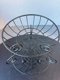Black Metal Scroll 2-Tier Fruit Basket