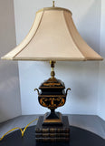 Chelsea House Style Heavyweight Neoclassical Urn on Book Stack Table Lamp (WORKS) AS IS (READ DESCRIPTION CAREFULLY)