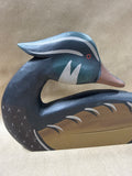 Hand Carved Wooden Flat Duck Decoy - The Boyds Collection - Signed By J. Dudley