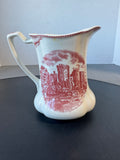 (E) Johnson Bros. Old Britain Castles Pink 24oz Pitcher