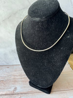 (C) Best Silver Tone Omega Choker