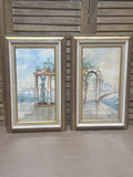 Pair of Original Watercolors by Gina; Signed