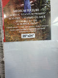 2-Piece Lot of Sealed Fredrix Medium Texture Acrylic Titanium Primed Canvases