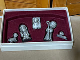Pewter Miniature Nativity Set, 5 pc
