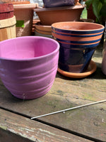 (B)Lot of Five Colorful Planters
