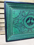 Green And Black Crane And Asian Inspired Serving Tray