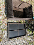 Rattan Patio Coffee Table with Storage