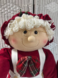 Standing Santa Claus & Mrs. Claus Plush Decor