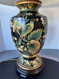 Oriental Accents Floral Bird Ceramic Vase Lamp (WORKS)