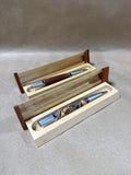 Pair Of Office Pens With Wooden Cases READ DESCRIPTION