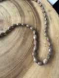 Artisan Made Beaded Bib Necklace with Hemp Accent