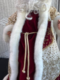 XL Santa Claus in Velvet Cloak Vintage Christmas Tree Topper or Decor