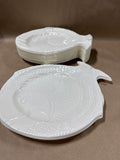 Fish Shaped Plastic Plates - Set Of 12