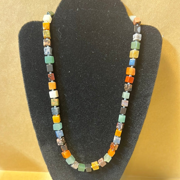 Colorful Square Beaded Necklace