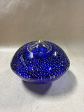 Cobalt Blue Silver Speckled Oil Lamp Head