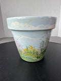 Hand Painted Silma Italian Terracotta Flower Pot