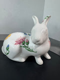 (A) Tiffany & Co. Sintra Porcelain Floral Bunny Figurine