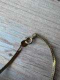 18” Gold Tone Herringbone Chain Necklace