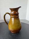 Green Rustic Wood Look Ceramic Pitcher Vase