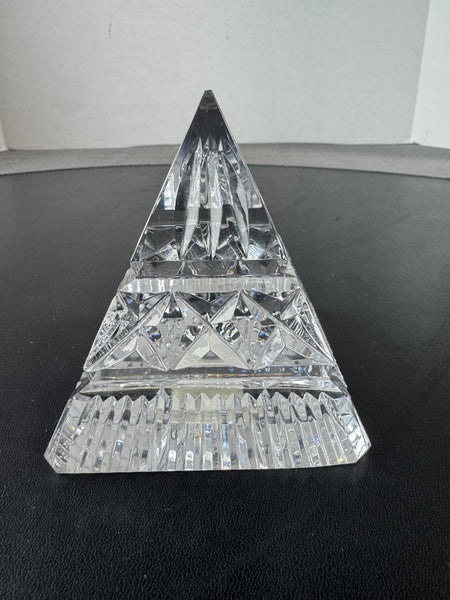 (R) Waterford Crystal Pyramid Paperweight