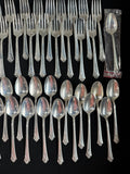 103-Piece Heirloom Damask Rose Sterling Silver Flatware Set