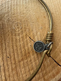 Elephant Bronze Tone Wire Bangle Bracelet