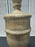 White Washed Rustic Resin Finial Decorative Sculpture