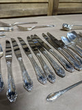1881 Rogers Oneida Enchantment Flatware Set With Case - 63 Pieces