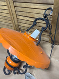 Vintage Orange & Black Pendant Lamp