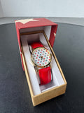 Patriotic Stars Wrist Watch with Red Band
