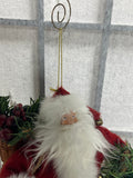 Santa on Snow Shoes Ornament