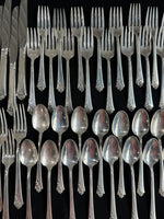 103-Piece Heirloom Damask Rose Sterling Silver Flatware Set