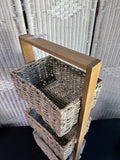 3-Tier Woven Basket Tower
