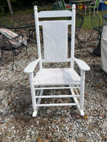 Cracker Barrel White Patio Rocking Chair