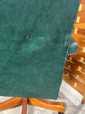 Ethan Allen Green Leather Office Chair (A)