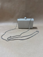 Small Silver Metal Formal Clutch