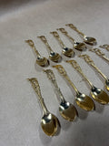 12 Piece Gold Tone Camel Spoons