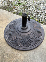 Bronze Tone Umbrella Stand (Heavy) and Red 8’ Umbrella
