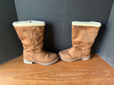 Brown Suede Fur Lined Boots, Ladies Size 7.5 (A)