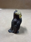 Resin Owl With Brass Face