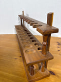 Wooden Two Tier Pipe Rack Holder - Holds 24 Pipes