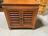 Asian Style Floor Cushion Cabinet, with (4) Floor Seat Cushions